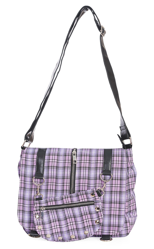 Twice The Action Shoulder Bag | Lilac-Banned Apparel-Tragic Beautiful