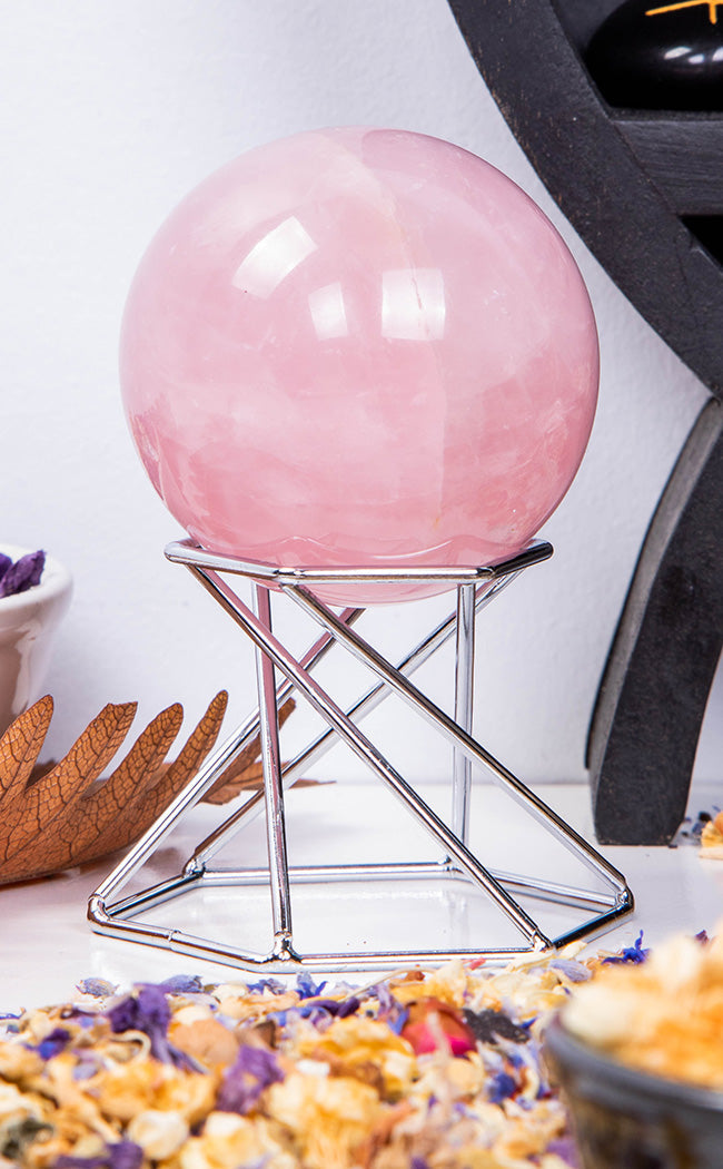 Twisted Crystal Ball Stand-Crystals-Tragic Beautiful