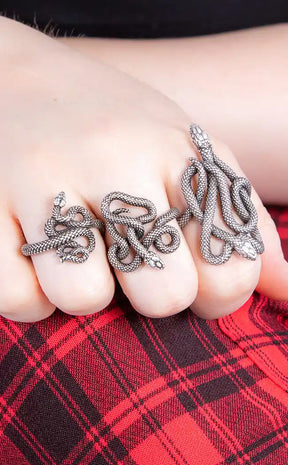 Twisted Serpent Ring-Gothic Jewellery-Tragic Beautiful