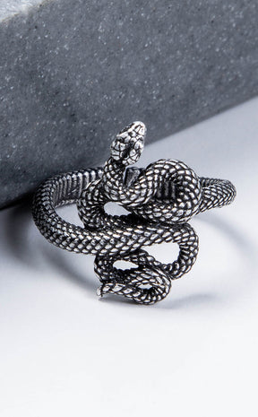 Twisted Serpent Ring-Gothic Jewellery-Tragic Beautiful