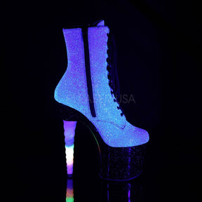 UNICORN-1020G Iridescent Glitter Ankle Boots-Pleaser-Tragic Beautiful