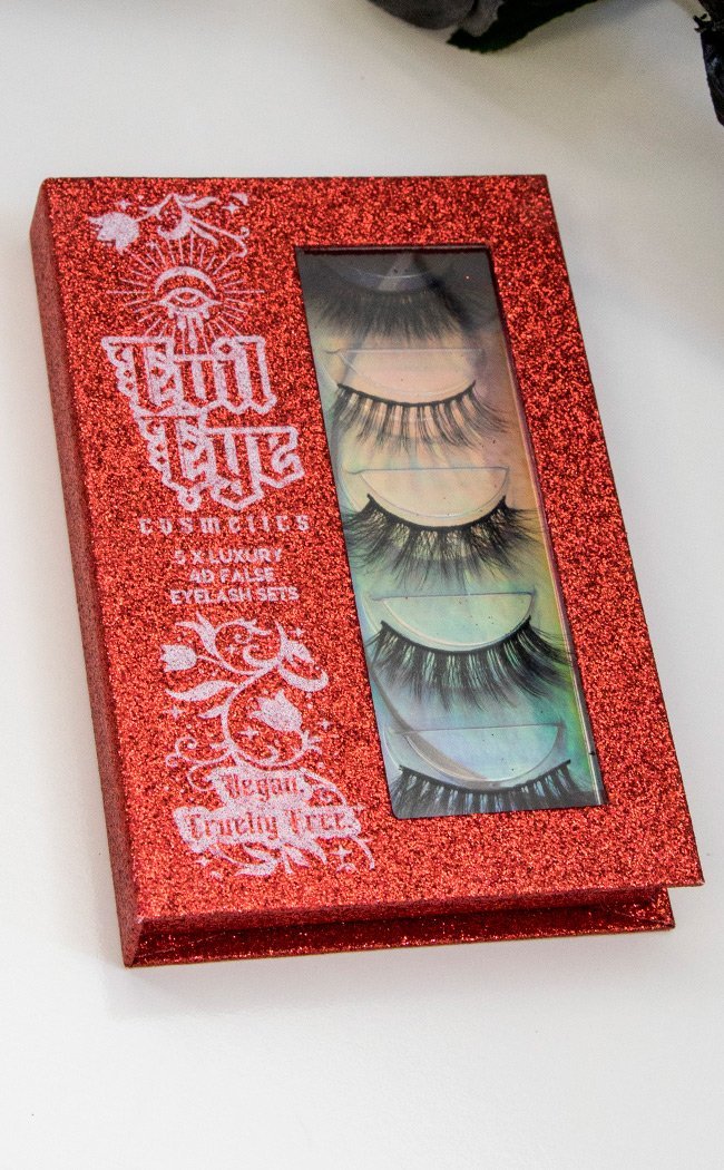 Unholy Lash Bible | Red Glitter-Evil Eye Cosmetics-Tragic Beautiful