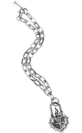 Unsacred Heart Chain Necklace-Killstar-Tragic Beautiful
