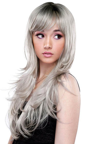 Uptown Girl Silver Wig-Rockstar Wigs-Tragic Beautiful