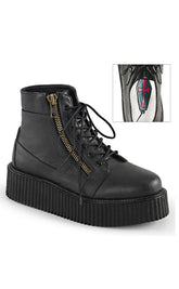 V-CREEPER-571 Black Vegan Leather Boots-Demonia-Tragic Beautiful