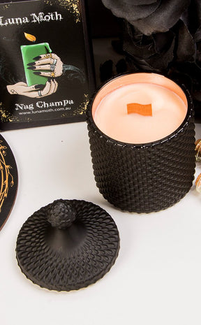 Vintage Glass Candle | Nag Champa-Luna Moth-Tragic Beautiful