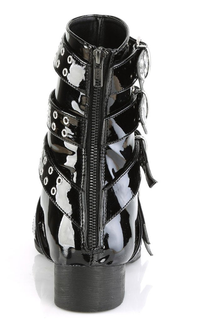 Demonia WARLOCK 55 Black Vegan Winklepickers | Gothic Boots Australia