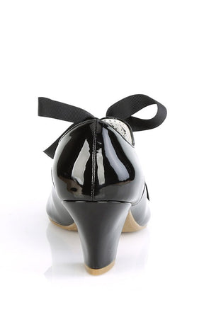 WIGGLE-32 Black Patent Faux Leather Heels-Pin Up Couture-Tragic Beautiful