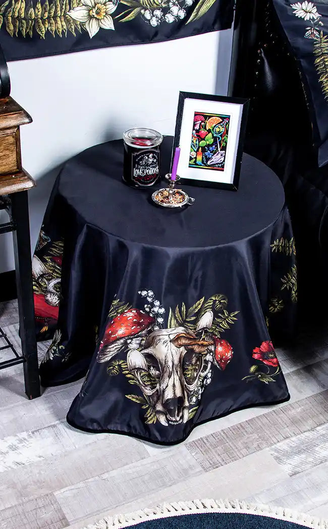 Wild Fae Round Tablecloth | Hedge Witch Cottage-The Haunted Mansion-Tragic Beautiful