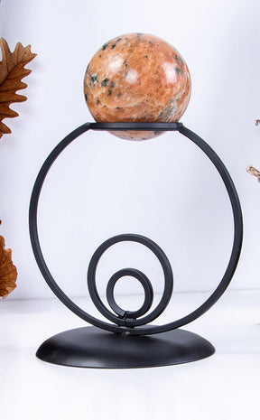 Wrought Iron Sphere Display Stand-Crystals-Tragic Beautiful
