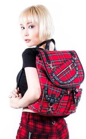 Yamy Tartan Backpack-Banned Apparel-Tragic Beautiful