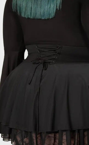 Yasumi Mesh Skirt [Plus-Size]-Killstar-Tragic Beautiful