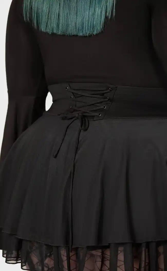 Yasumi Mesh Skirt [Plus-Size]-Killstar-Tragic Beautiful