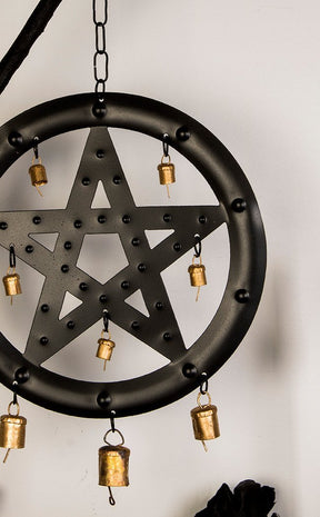 Black Pentagram Wind Chime-TB-Tragic Beautiful