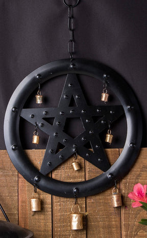 Black Pentagram Wind Chime-TB-Tragic Beautiful