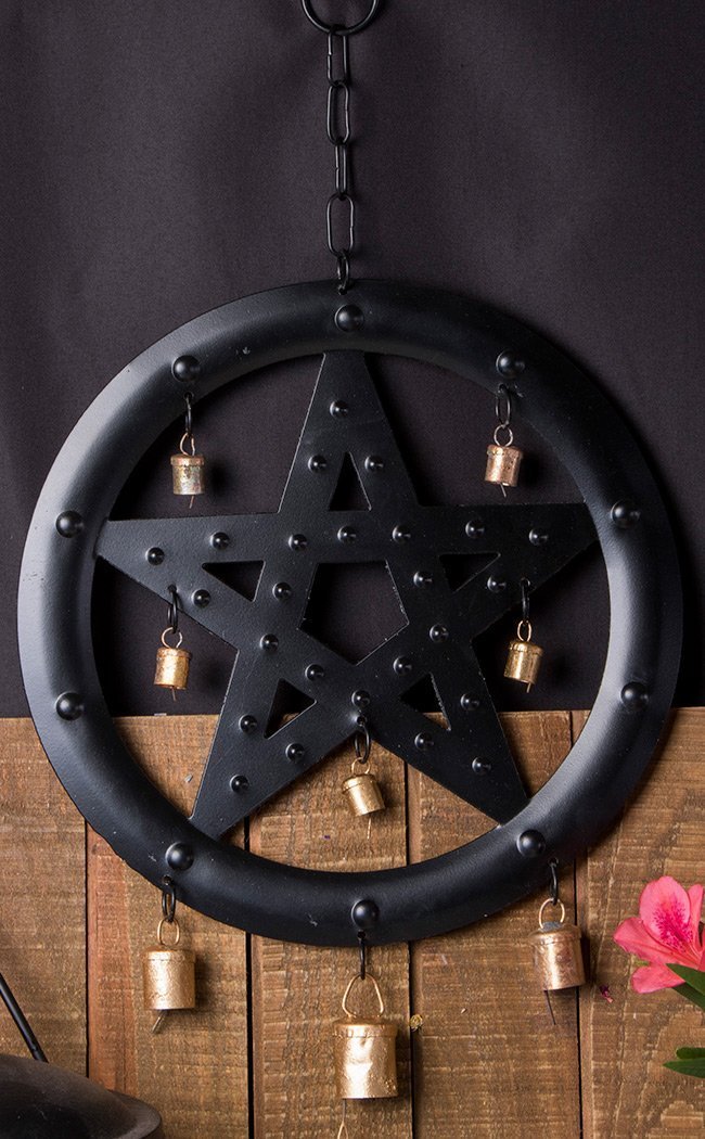 Black Pentagram Wind Chime-TB-Tragic Beautiful