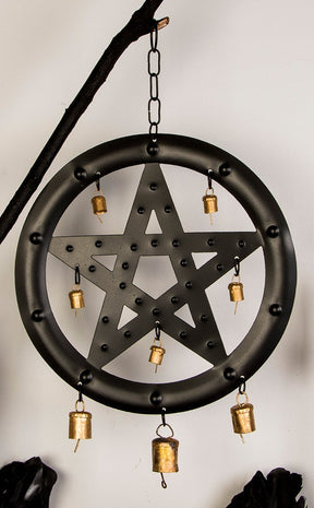 Black Pentagram Wind Chime-TB-Tragic Beautiful