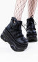 Demonia BOXER-13 Black Platform Sneakers | Goth Unisex Shoes Australia