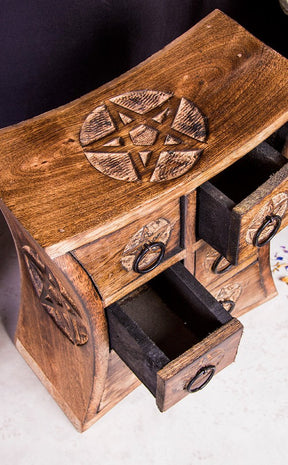Pentacle Six Drawer Apothecary Box-TB-Tragic Beautiful