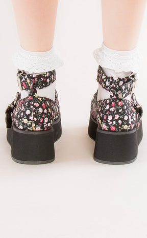 SPRITE-02 Floral Fabric Platform Mary Janes-Demonia-Tragic Beautiful